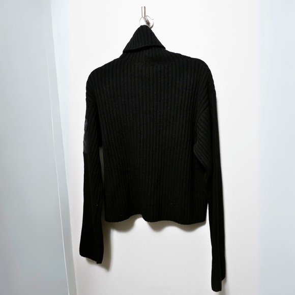 NEW Moncler Black Ribbed-Knit Wool Turtleneck Sweater | Jumper Pullover Knit - Picture 7 of 13